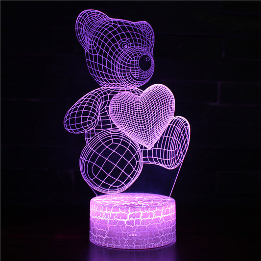 3D Love Bear Table Lamp The Enchanted Emporium